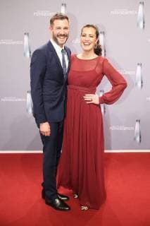 Jochen Schropp and Christine Henning on arrival to the German television award ceremony on 26 01 2018 in Cologne Deutscher Fernsehpreis awarded 2018 in Cologne