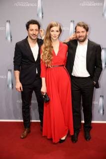 Fahri Subhas Pheline Roggan and Christian Ulmen upon arrival to the Deutscher Fernsehpreis ceremony on 26 01 2018 in Cologne Deutscher Fernsehpreis awarded 2018 in Cologne