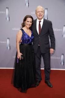Tom Buhrow with girlfriend Daniela Boff for the German television Awards 2018 in the Palladium Cologne 26 01 2018 Foto:xS.xGabschx xFuturexImage