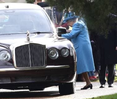 HM Queen Elizabeth II attending the St. Mary Magdalene Church Sunday morning service, in Sandringham, Norfolk, on January 28, 2018 