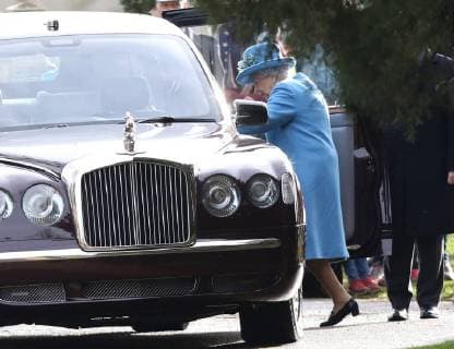 HM Queen Elizabeth II attending the St. Mary Magdalene Church Sunday morning service, in Sandringham, Norfolk, on January 28, 2018 