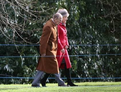 Prince Philip, Duke of Edinburgh, attending the St. Mary Magdalene Church Sunday morning service, in Sandringham, Norfolk, on January 28, 2018 
