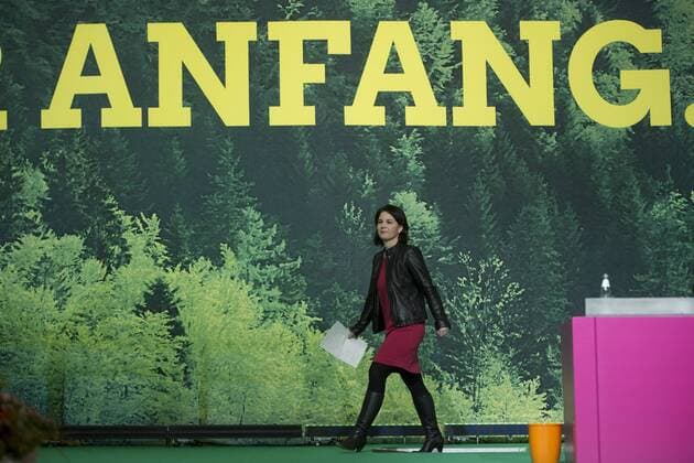 Annalena bear Bock Annalena Charlotte Alma bear Bali member of the German Bundestag, MdB, in her speech to the candidacy as Party Chairman extraordinary Federal delegates Conference of the Party Alliance 90 Greens in the Congress Centrum Hanover 26 27 01 2018