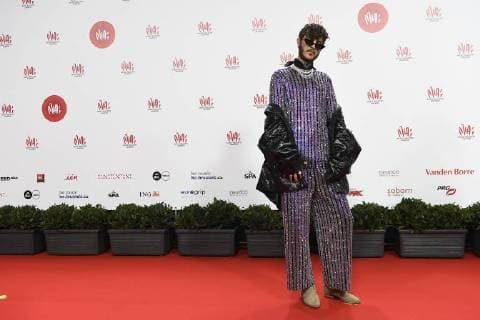Artist Max Colombie aka Oscar and the Wolf pictured on the red carpet at the arrival for the eleventh edition of the MIA s (Music Industry Award) award show, in Brussels, Tuesday 30 January 2018. The MIA awards are handed out by the VRT and Kunstenpunt.  JASPERxJACOBS 05286467