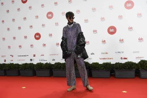 Artist Max Colombie aka Oscar and the Wolf pictured on the red carpet at the arrival for the eleventh edition of the MIA s (Music Industry Award) award show, in Brussels, Tuesday 30 January 2018. The MIA awards are handed out by the VRT and Kunstenpunt.  JASPERxJACOBS 05286468