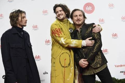 Rock band Bazart pictured on the red carpet at the arrival for the eleventh edition of the MIA s (Music Industry Award) award show, in Brussels, Tuesday 30 January 2018. The MIA awards are handed out by the VRT and Kunstenpunt.  JASPERxJACOBS 05286474