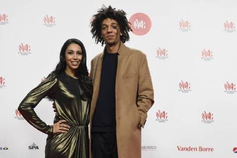 Danira Boukhriss and Bouba Kalala pictured on the red carpet at the arrival for the eleventh edition of the MIA s (Music Industry Award) award show, in Brussels, Tuesday 30 January 2018. The MIA awards are handed out by the VRT and Kunstenpunt.  JASPERxJACOBS 05286483