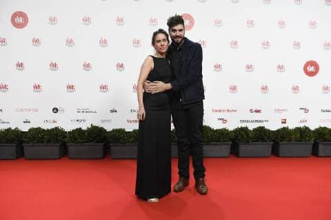 aya and Niels Delvaux aka Delv!s pictured on the red carpet at the arrival for the eleventh edition of the MIA s (Music Industry Award) award show, in Brussels, Tuesday 30 January 2018. The MIA awards are handed out by the VRT and Kunstenpunt.  JASPERxJACOBS 05286486