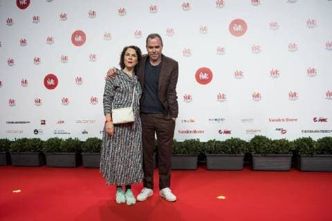 Radio presenter Siska Schoeters and Radio presenter Tomas De Soete pictured on the red carpet at the arrival for the eleventh edition of the MIA s (Music Industry Award) award show, in Brussels, Tuesday 30 January 2018. The MIA awards are handed out by the VRT and Kunstenpunt.  JASPERxJACOBS 05286521