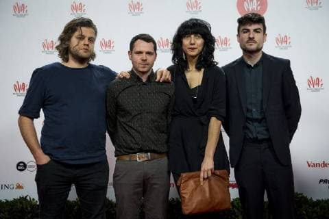 Intergalactic Lovers pictured on the red carpet at the arrival for the eleventh edition of the MIA s (Music Industry Award) award show, in Brussels, Tuesday 30 January 2018. The MIA awards are handed out by the VRT and Kunstenpunt.  JASPERxJACOBS 05286568