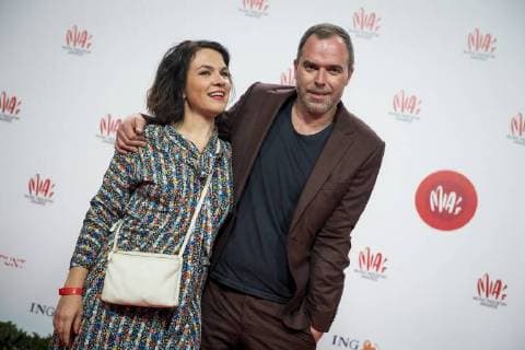 Radio presenter Siska Schoeters and Radio presenter Tomas De Soete pictured on the red carpet at the arrival for the eleventh edition of the MIA s (Music Industry Award) award show, in Brussels, Tuesday 30 January 2018. The MIA awards are handed out by the VRT and Kunstenpunt.  JASPERxJACOBS 05286520