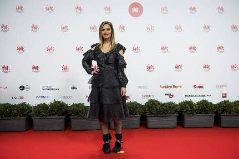 Isabelle A Adam pictured on the red carpet at the arrival for the eleventh edition of the MIA s (Music Industry Award) award show, in Brussels, Tuesday 30 January 2018. The MIA awards are handed out by the VRT and Kunstenpunt.  JASPERxJACOBS 05286519