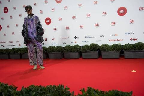 Artist Max Colombie aka Oscar and the Wolf pictured on the red carpet at the arrival for the eleventh edition of the MIA s (Music Industry Award) award show, in Brussels, Tuesday 30 January 2018. The MIA awards are handed out by the VRT and Kunstenpunt.  JASPERxJACOBS 05286567