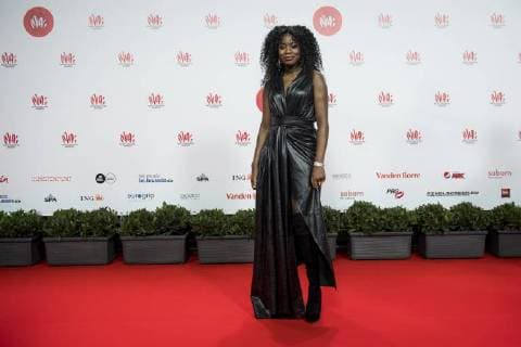 Coely Mbueno pictured on the red carpet at the arrival for the eleventh edition of the MIA s (Music Industry Award) award show, in Brussels, Tuesday 30 January 2018. The MIA awards are handed out by the VRT and Kunstenpunt.  JASPERxJACOBS 05286576