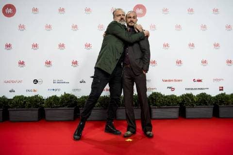 Yves Gaillard and Tijs Vanneste aka Van Echelpoel pictured on the red carpet at the arrival for the eleventh edition of the MIA s (Music Industry Award) award show, in Brussels, Tuesday 30 January 2018. The MIA awards are handed out by the VRT and Kunstenpunt.  JASPERxJACOBS 05286560