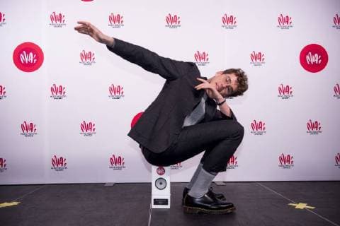 Felix De Laet of Lost frequencies with his awards at the eleventh edition of the MIA s (Music Industry Award) award show, in Brussels, Tuesday 30 January 2018. The MIA awards are handed out by the VRT and Kunstenpunt.  JASPERxJACOBS 05286813