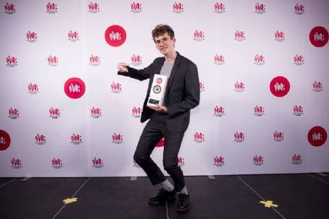 Felix De Laet of Lost frequencies with his awards at the eleventh edition of the MIA s (Music Industry Award) award show, in Brussels, Tuesday 30 January 2018. The MIA awards are handed out by the VRT and Kunstenpunt.  JASPERxJACOBS 05286820