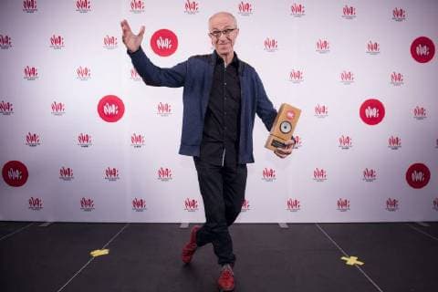 Raymond van het Groenewoud with his awards at the eleventh edition of the MIA s (Music Industry Award) award show, in Brussels, Tuesday 30 January 2018. The MIA awards are handed out by the VRT and Kunstenpunt.  JASPERxJACOBS 05286807