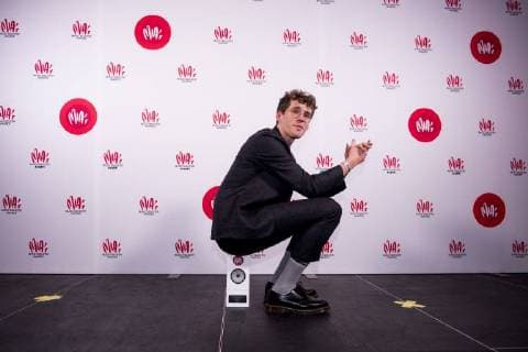 Felix De Laet of Lost frequencies with his awards at the eleventh edition of the MIA s (Music Industry Award) award show, in Brussels, Tuesday 30 January 2018. The MIA awards are handed out by the VRT and Kunstenpunt.  JASPERxJACOBS 05286814