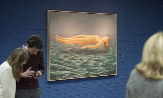 Press tour at the Kunsthalle Rostock to the retrospective of the Leipzig artist Erich Kissing from 4 February to 1 may 2018 under the title Erich Kissing and Kerstin painter and model with about 60 paintings by Erich Kissing a second part of the exhibition focuses on the importance of the Leipzig model Kerstin for kissing and a number of other artists including Michael Triegel and Günter Rössler Rostock Copyright: FrankxHormannx xnordlicht