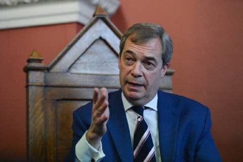 February 2, 2018 - Dublin, Ireland - Nigel Farage, a British politician and the former leader of the UK Independence Party, takes part in a Quastions and Answers meeting with students at Trinity College Historical Society on Anglo-Irish relations and the future of Europe. .On Friday, 2 February 2018, in Dublin, Ireland. Dublin Ireland  - ZUMAn230 20180202_zaa_n230_424 Copyright: xArturxWidakx