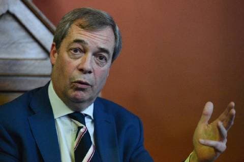 February 2, 2018 - Dublin, Ireland - Nigel Farage, a British politician and the former leader of the UK Independence Party, takes part in a Quastions and Answers meeting with students at Trinity College Historical Society on Anglo-Irish relations and the future of Europe. .On Friday, 2 February 2018, in Dublin, Ireland. Dublin Ireland  - ZUMAn230 20180202_zaa_n230_421 Copyright: xArturxWidakx