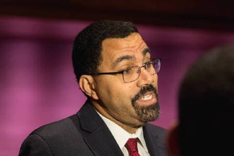 February 2, 2018 - Washington, DC, United States - John B. King, former U.S. Education Secretary, is interviewed before the 2018 School Counselor of the Year awards ceremony, at the John F. Kennedy Center for the Performing Arts in Washington, D.C., on Friday, Feb. 2, 2018. ( ) Washington United States - ZUMAn230 20180202_zaa_n230_358 Copyright: xCherissxMayx