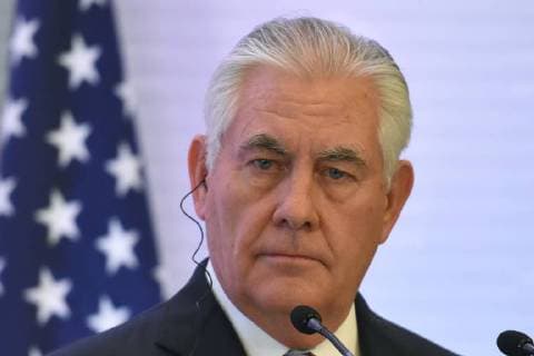 Treffen der nordamerikanischen Außenminister in Mexico City February 2, 2018 - Mexico City, Mexico, Mexico - US Secretary of State Rex Tillerson is seen speaking during a press conference of North American Foreign Ministers Meeting at Foreign Affair on February 02, 2018 in Mexico City, Mexico Mexico City Mexico  - ZUMAn230 20180202_zaa_n230_513 Copyright: xCarlosxTischlerx