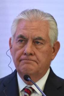 Treffen der nordamerikanischen Außenminister in Mexico City February 2, 2018 - Mexico City, Mexico - US Secretary of State Rex Tillerson is seen speaking during a press conference of North American Foreign Ministers Meeting at Foreign Affair on February 02, 2018 in Mexico City, Mexico Mexico City Mexico  - ZUMAn230 20180202_zaa_n230_515 Copyright: xCarlosxTischlerx