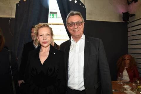 Sunnyi Melles Siegfried Schneider Muenchen 31.01.18 Electric Elephant FFF Bayern Presselunch FFF Bayern *** Sunnyi Melles Siegfried Schneider Munich 31 01 18 electric elephant FFF Bayern press packed FFF Bayern