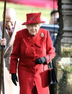 HM Queen Elizabeth II attending the Sunday morning service at St Peter and St Paul church at West Newton, Norfolk, on February 4, 2018. 
