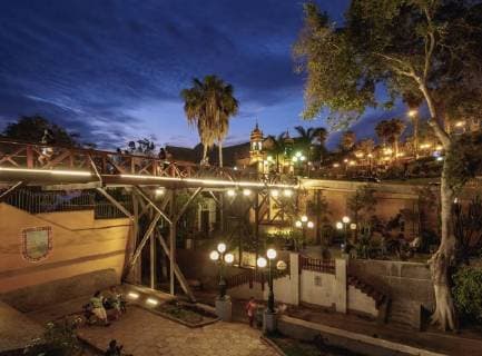 Los Suspiros Bridge at dusk, Barranco District, Lima, Peru, South America Copyright: KarolxKozlowski 1245-643