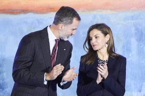 06-02-2018 Spain Queen Letizia and King Felipe during the presentation of the Golden Medals to the Fine Arts Merit at the Centre Pompidou in Malaga No Spain  Copyright: xPPE THORTONx
