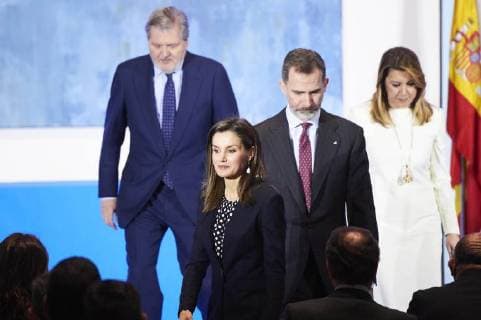 06-02-2018 Spain Queen Letizia and King Felipe during the presentation of the Golden Medals to the Fine Arts Merit at the Centre Pompidou in Malaga No Spain  Copyright: xPPE THORTONx