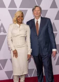 February 5, 2018 - Los Angeles, California, U.S. - Oscar nominee MARY J. BLIGE with Academy President John Bailey at the Oscar Nominee Luncheon held at the Beverly Hilton, Monday, February 5, 2018. Los Angeles U.S. - ZUMAz03_ 20180205_sha_z03_110 Copyright: xMichaelxYadax
