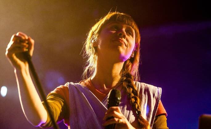 Concert by Holly Herndon ensemble CtM Festival 2018 Festsal Kreuzberg Beriln Holly Herndon ensemble