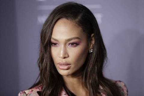 Joan Smalls arrives on the red carpet at the 2018 amfAR Gala New York at Cipriani Wall Street on February 7, 2018 in New York City.  NYP20180207157 JOHNxANGELILLO