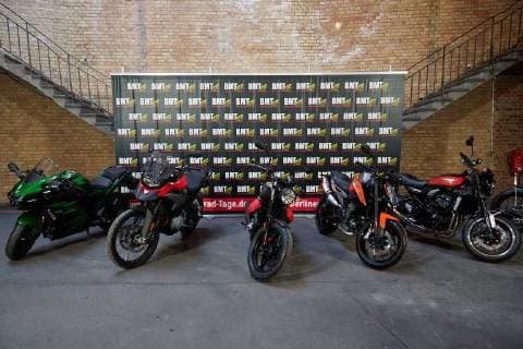 2018 motorcycle manufacturer Kawasaki BMW Motoguzzi and KTM press day to the coming Berlin motorcycle days BMT from 09 11 February 2018 at the station Berlin 08 02 2018 Berlin motorcycle days BMT
