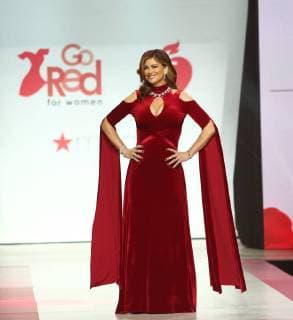 Kathy Ireland walks on the runway at The American Heart Association s Go Red For Women Red Dress Collection 2018 fashion show presented by Macy s at the Hammerstein Ballroom on February 8, 2018 in New York City.  NYP20180208118 SERENAxXU-NING