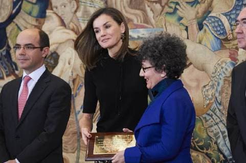 09-02-2018 Prieto Queen Letizia during 28th edition of the Tomas Francisco Prieto prize at Zarzuela palace in Madrid. The prize was awarded to Mrs. Victoria Civera. No Spain  Copyright: xPPE THORTONx