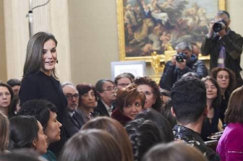 09-02-2018 Prieto Queen Letizia during 28th edition of the Tomas Francisco Prieto prize at Zarzuela palace in Madrid. The prize was awarded to Mrs. Victoria Civera. No Spain  Copyright: xPPE THORTONx