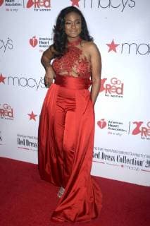 Tatyana Ali red fashion show dress collection at the 2018 during New York Fashion Week in the Hammerstein Ballroom New York 08 02 2018 Foto:xD.xVanxTinex xFuturexImage