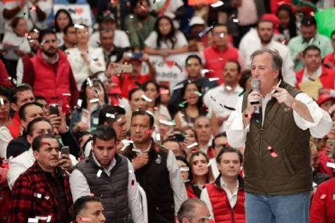 February 11, 2018 - EUM20180211NAC01.JPG.TLALNEPANTLA, Mex., Campaign Campana-PRI.- El precandidato presidencial de la coalicion Todos por Mexico , Jose Antonio Meade, encabezo el evento de cierre de precampana con simpatizantes en el municipio mexiquense de Tlalnepantla, este 3 de febrero de 2018. Foto: Agencia EL UNIVERSAL Ivan Stephens AFBV.  - ZUMAu78_ 20180211_zaf_u78_008 Copyright: xIvanxStephensx