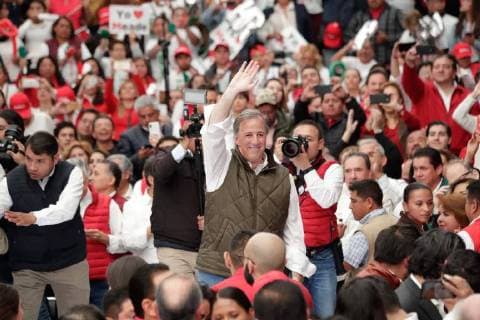 February 11, 2018 - EUM20180211NAC03.JPG.TLALNEPANTLA, Mex., Campaign Campana-PRI.- El precandidato presidencial de la coalicion Todos por Mexico , Jose Antonio Meade, encabezo el evento de cierre de precampana con simpatizantes en el municipio mexiquense de Tlalnepantla, este 3 de febrero de 2018. Foto: Agencia EL UNIVERSAL Ivan Stephens AFBV.  - ZUMAu78_ 20180211_zaf_u78_010 Copyright: xIvanxStephensx