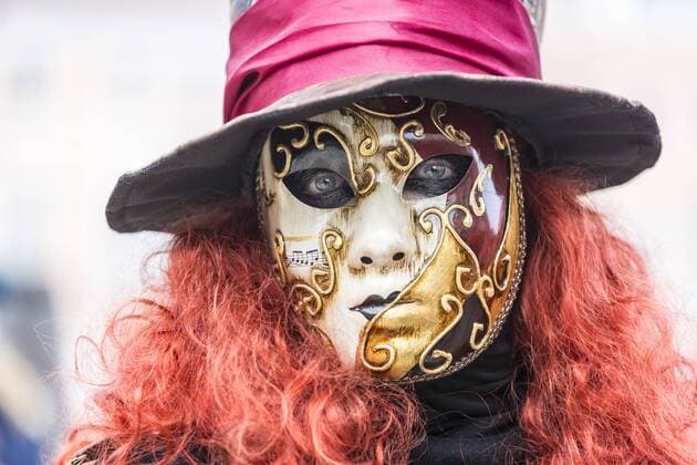 Italy Italy Venice Venice 10 02 2018 the Venice Carnival attracts every year thousands of tourists in the lagoon city Â