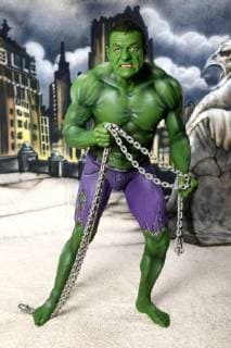 GEEK ART Bodypainting meets SciFi fantasy and more Hulk vs Iron Quinn photoshoot with model Fred as a Hulk in a comic backdrop in the Photo Studio of Schubert Niedernwöhren 13 02 2018 a project of photographer Tschiponnique skupin and the Bodypainters and Transformakers Enrico flax Foto:xT.xSkupin,xB.xSchubertx xFuturexImage