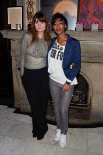 INA Paule Klink and Dennenesch Zoudé 10th anniversary of romance TV and blue flower award in Berlin on 14 02 2018 romance TV anniversary and blue flower award