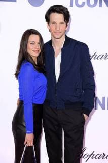Alice Dwyer with friend Sabin Tambrea young ICONs award at the Spindler Klatt in Berlin on 14 02 2018