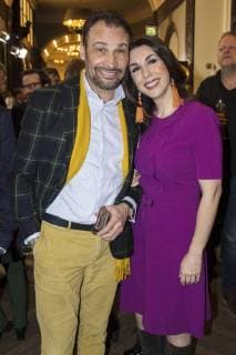Alexander Klaus Stecher and Judith Williams at the ceremony of the blue flower award 2018 in the restaurant Grosz Berlin 14 02 2018 Foto:xK.xWernerx xFuturexImage