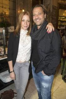 Annika Ernst with friend Oliver Dressnandt at the ceremony of the blue flower award 2018 in the restaurant Grosz Berlin 14 02 2018 Foto:xK.xWernerx xFuturexImage